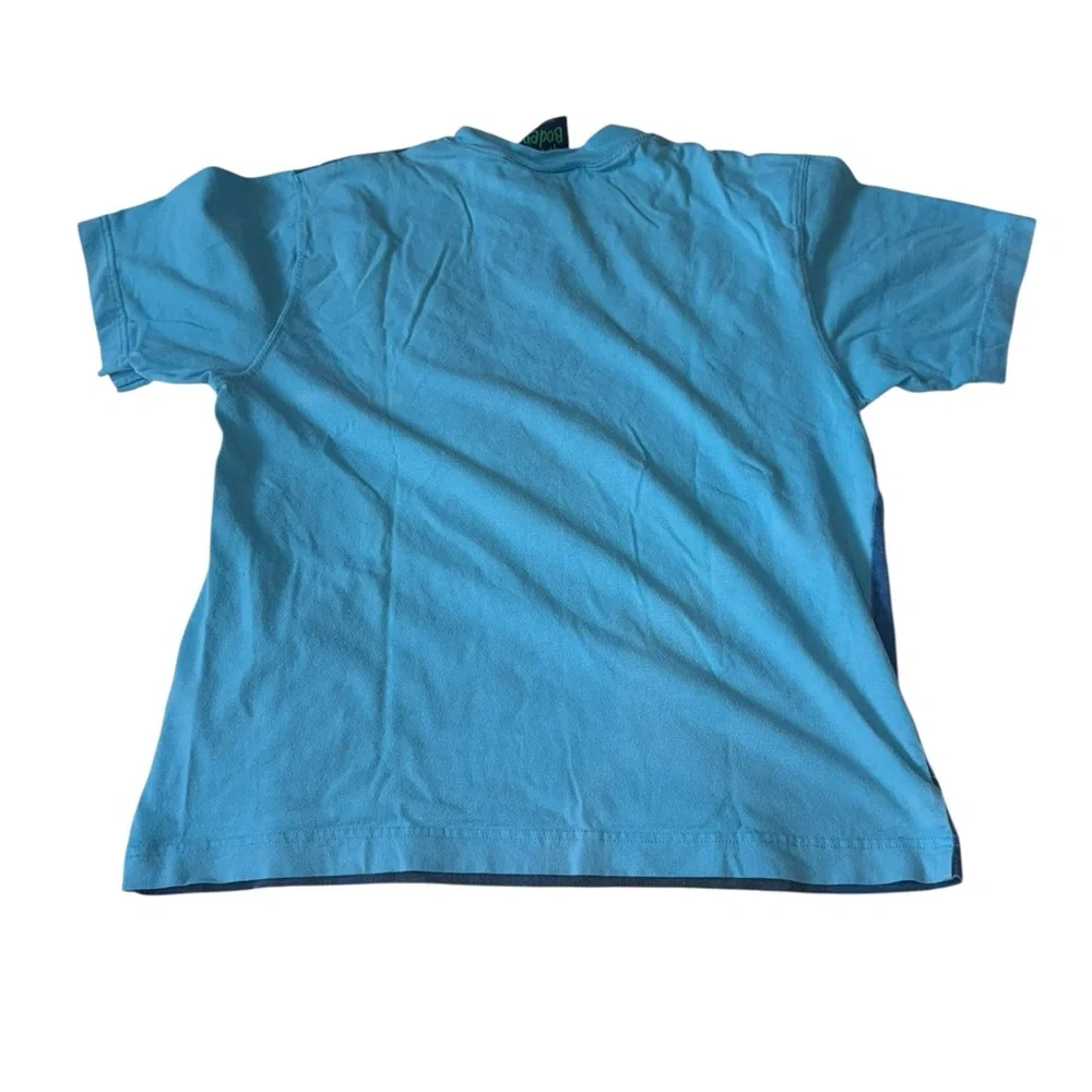 Mini Boden Blue Shark Swim Trunks & T-Shirt Set Size 9-10 Years